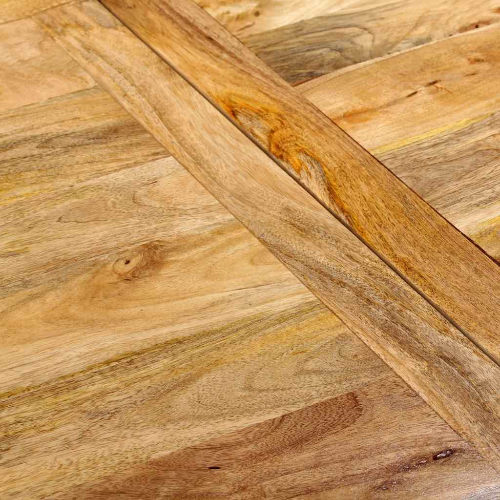 Dining Table Solid Mango Wood 180 Cm dark brown multicolour light brown