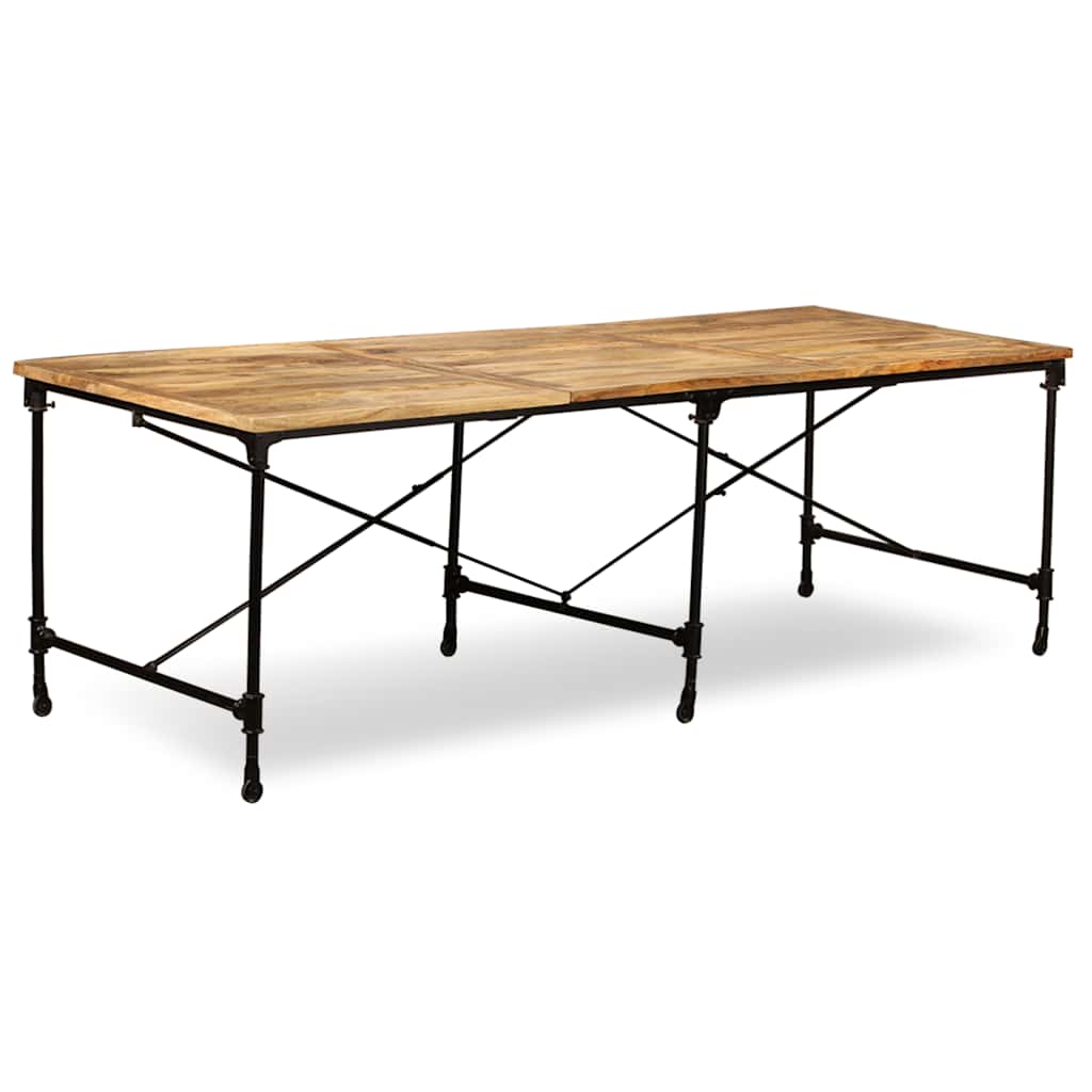 Dining Table Solid Mango Wood 180 Cm dark brown multicolour light brown