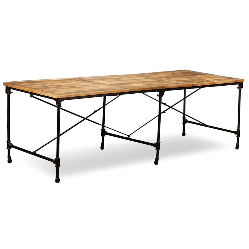 Dining Table Solid Mango Wood 180 Cm dark brown multicolour light brown