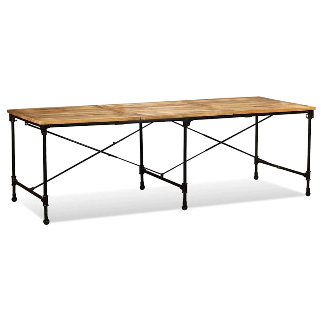 Dining Table Solid Mango Wood 180 Cm dark brown multicolour light brown