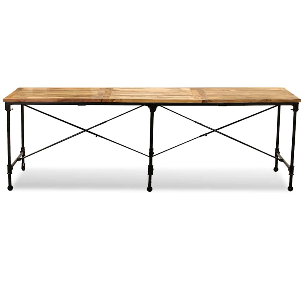 Dining Table Solid Mango Wood 180 Cm dark brown multicolour light brown
