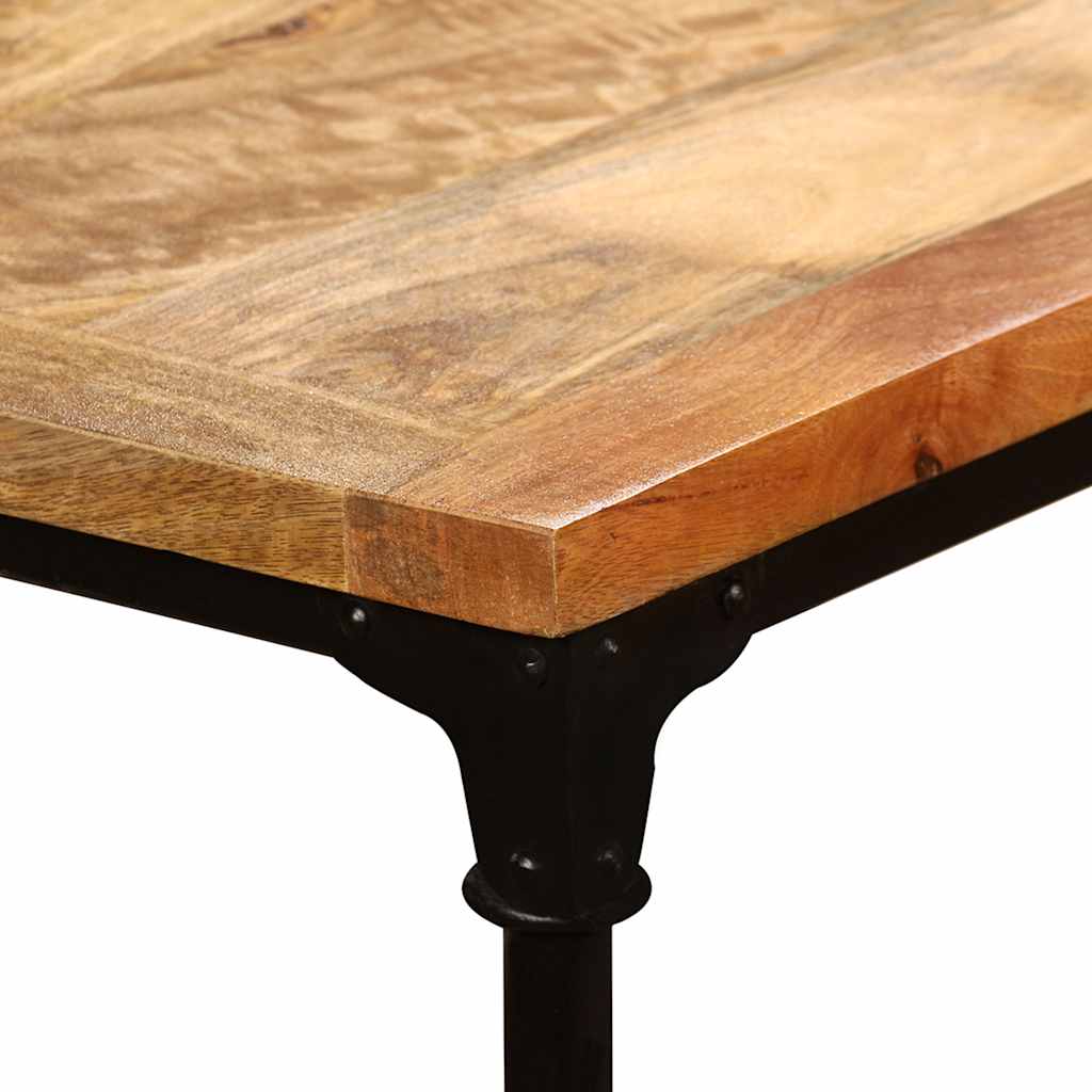 Dining Table Solid Mango Wood 180 Cm dark brown multicolour light brown