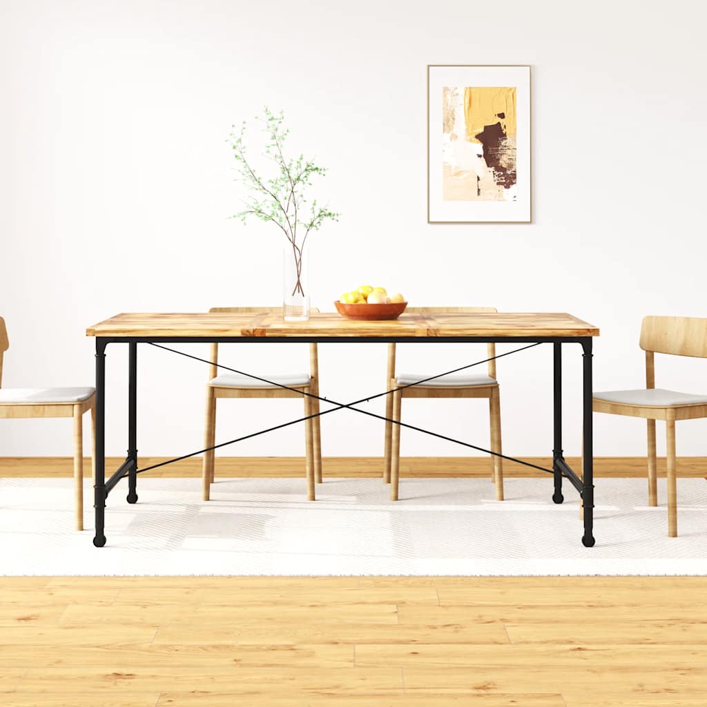 Dining Table Solid Mango Wood 180 Cm dark brown multicolour light brown