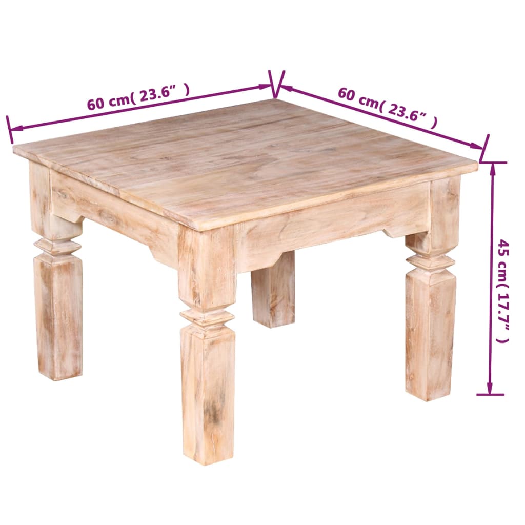 Coffee Table Acacia Wood 60X60X45 Cm