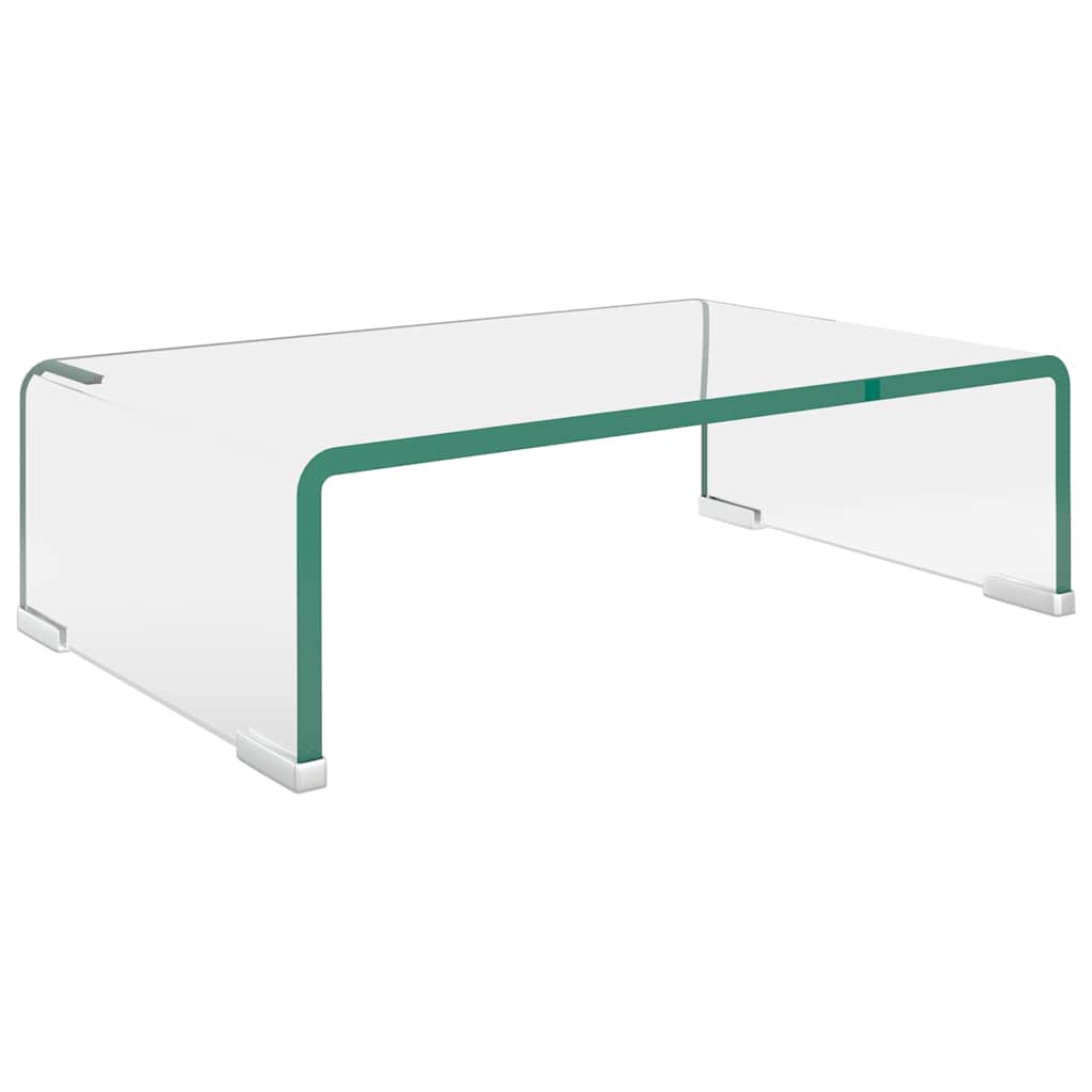 Entertainment Centres & TV Stands Glass Monitor Stand Clear Screen Riser Desktop