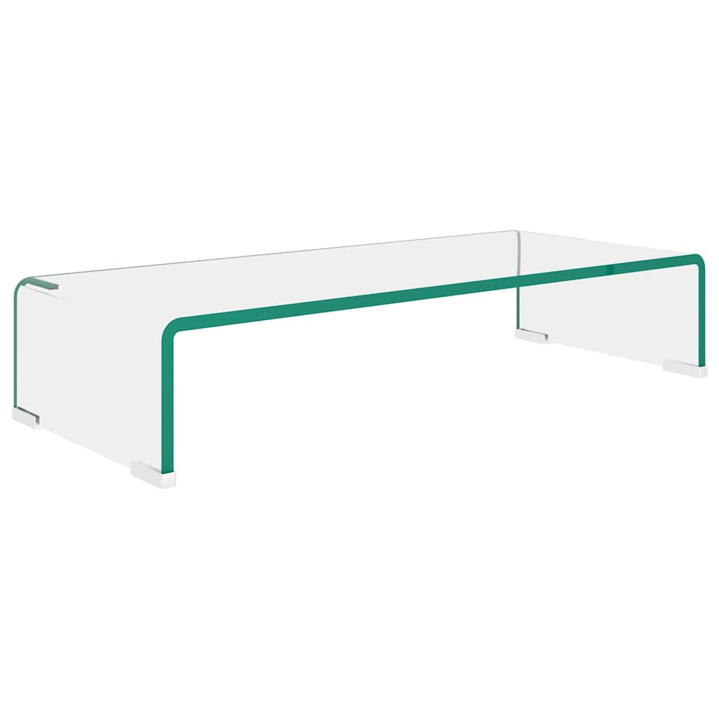 Entertainment Centres & TV Stands Glass Monitor Stand Clear Screen Riser Desktop