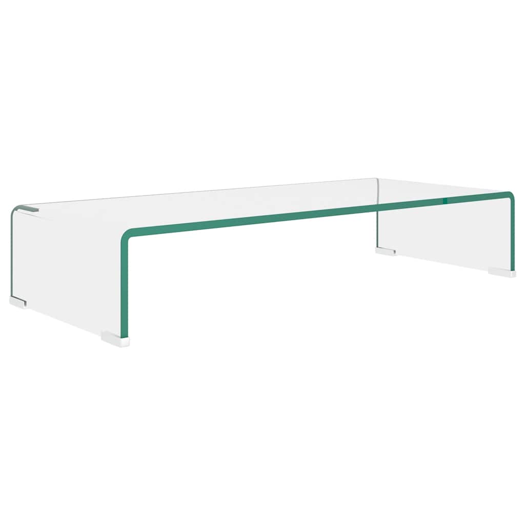 Entertainment Centres & TV Stands Glass Monitor Stand Clear Screen Riser Desktop