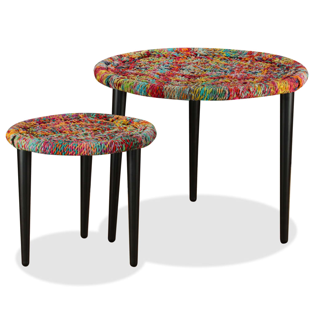 Coffee Table Set 2 Pieces Natural Jute