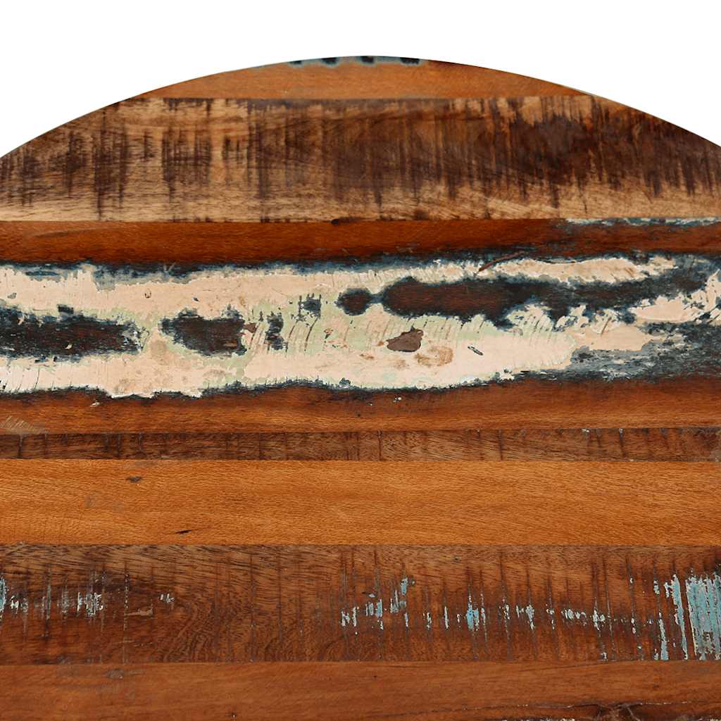 Coffee Table Solid Reclaimed Wood Multicolour 60 x 35 cm (Diameter x H) LED