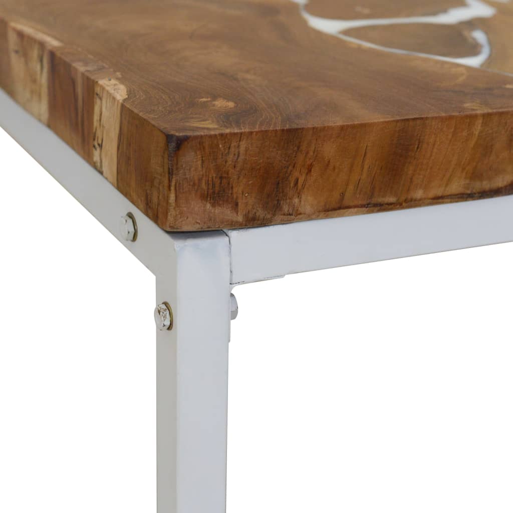 Coffee Table Teak Resin 110X60X40 Cm And Brown