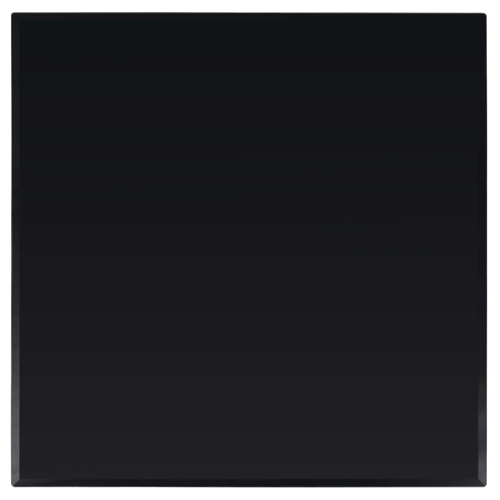 Table Top Black 6 Mm Tempered Glass With Marble Design