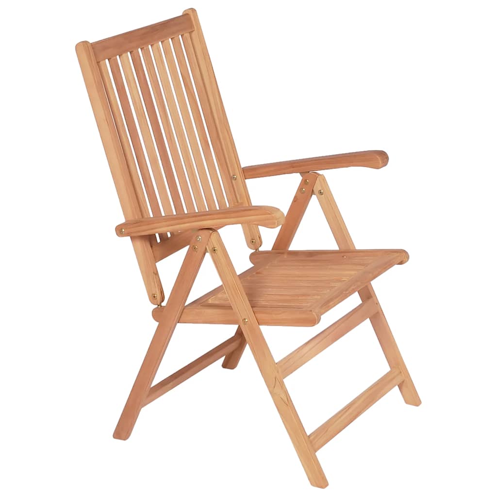 Reclining Garden Chairs 2 Pcs Solid Teak Wood