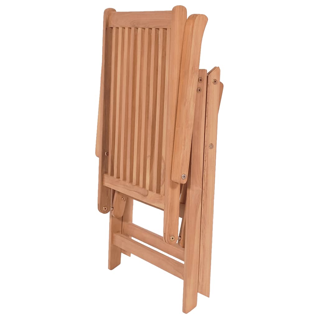Reclining Garden Chairs 2 Pcs Solid Teak Wood