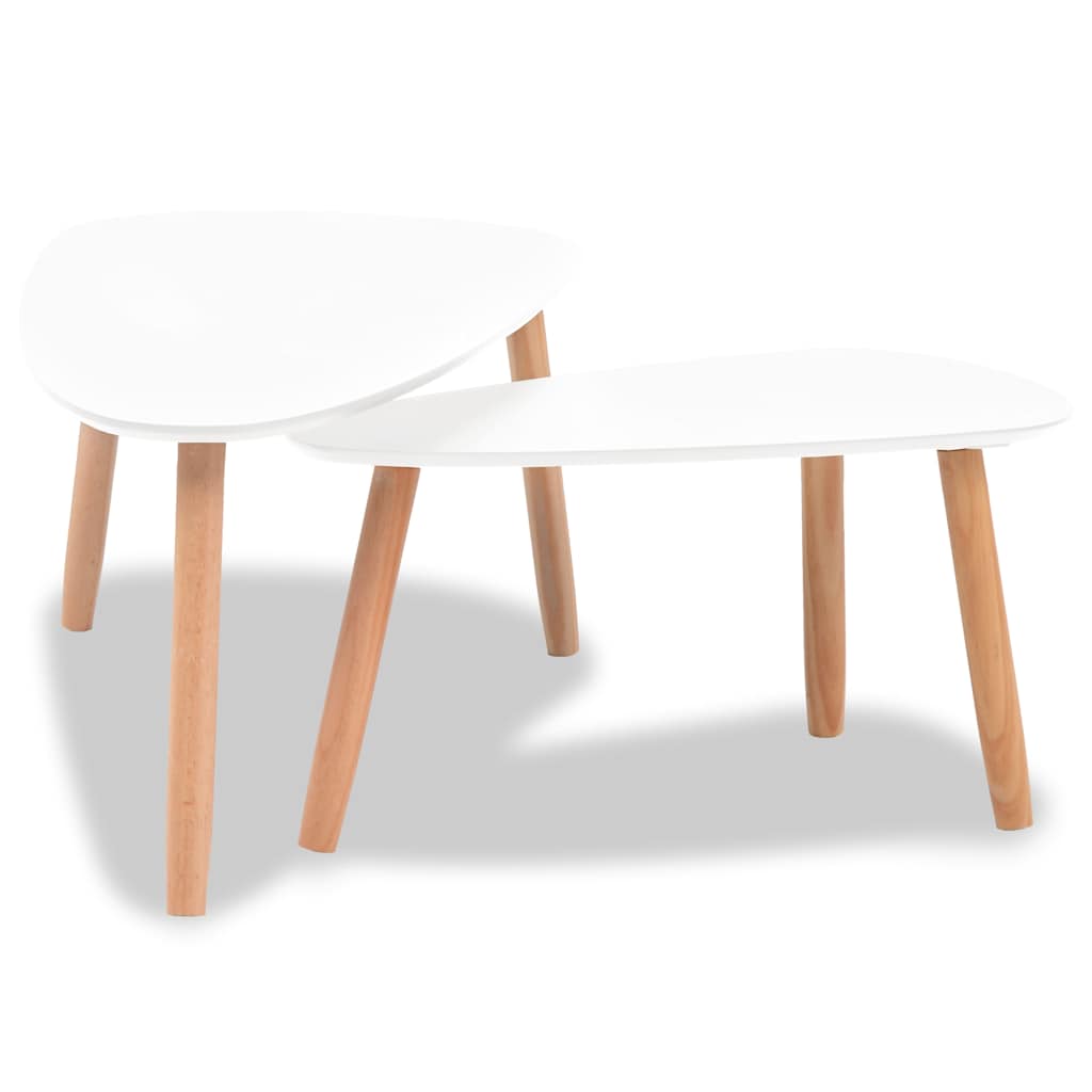 Coffee Table Tables 2 Pcs Solid Pinewood grey brown white black 100 cm