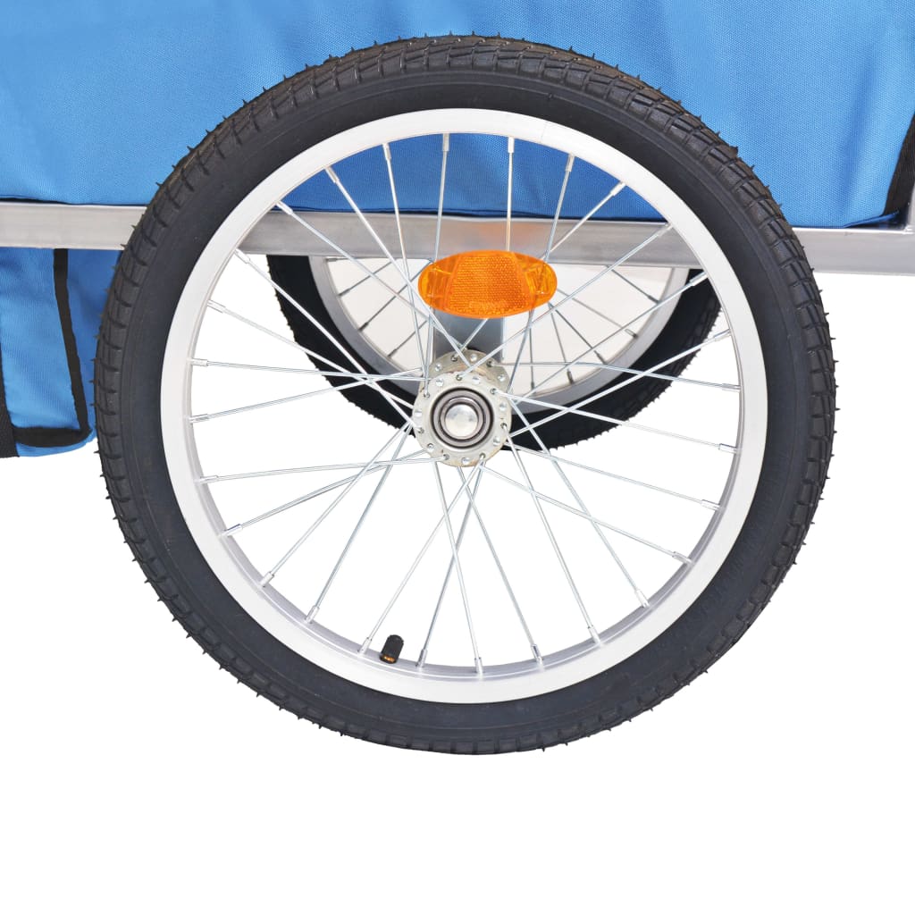 Bike Trailer Grey And Blue 30 Kg