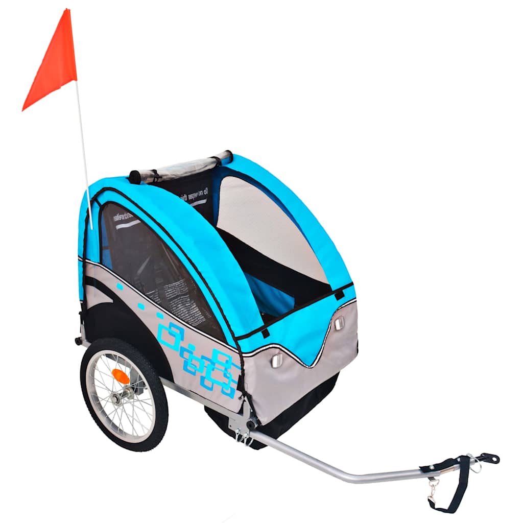 Bike Trailer Grey And Blue 30 Kg - Model 91371