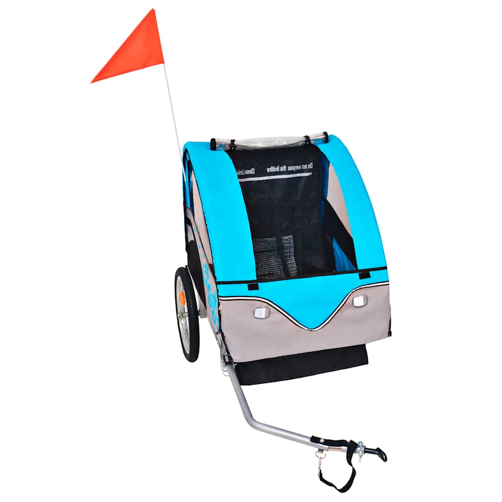 Bike Trailer Grey And Blue 30 Kg - Model 91371