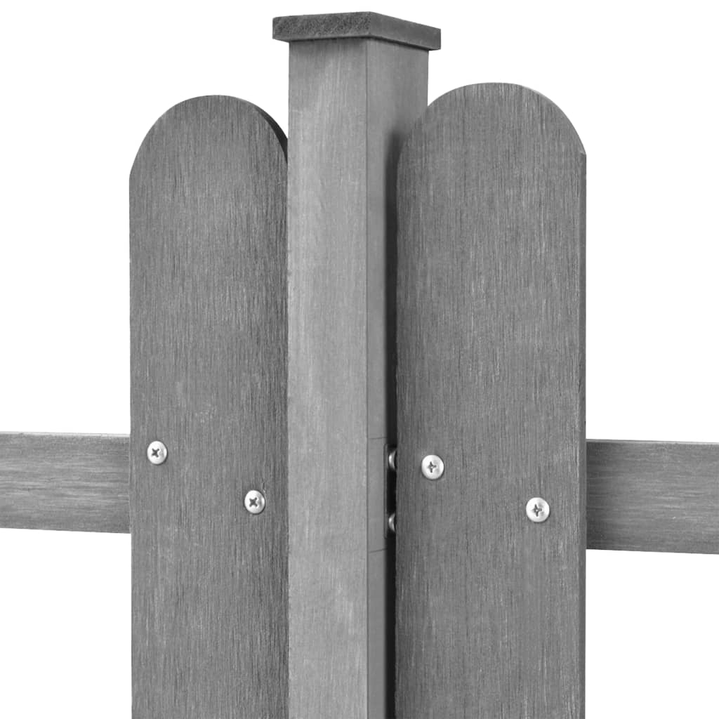 Picket Fence With Posts 3 Pcs Wpc