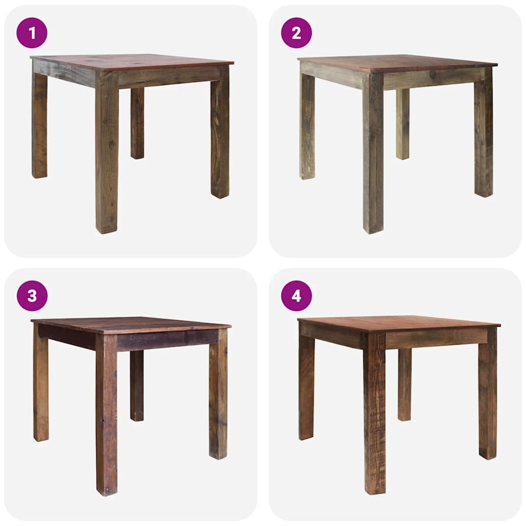 Dining Table Mixed Recycled Wood 82X80X76 Cm Mixed recycled wood (bangkirai pine