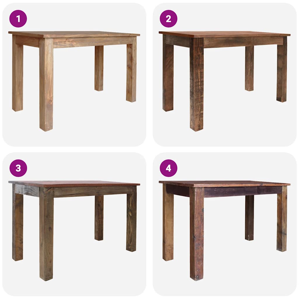 Dining Table Solid Mahogany Wood 120x60cm Rustic Vintage Wooden 120 cm