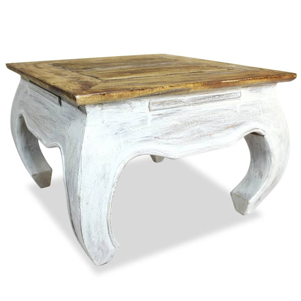 Side Table Solid Mahogany Wood 50X50X35 Cm