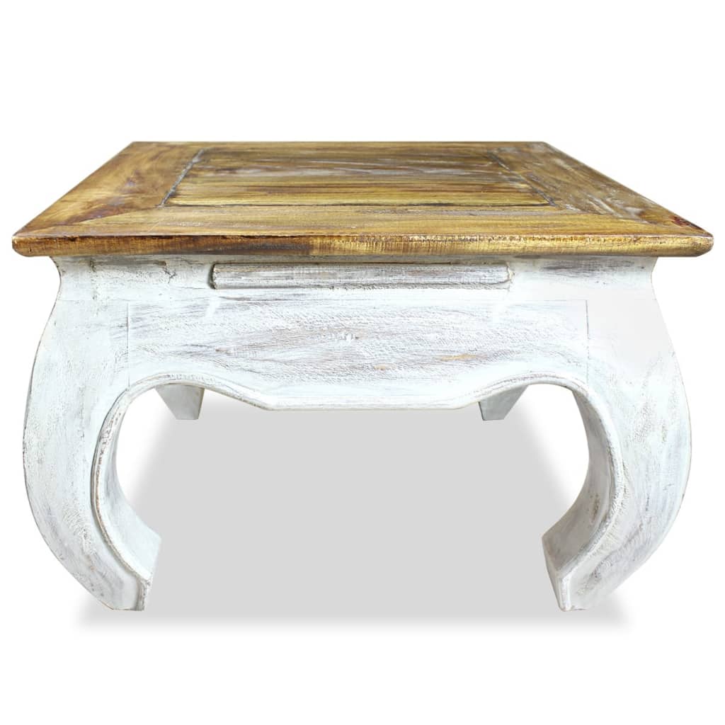 Side Table Solid Mahogany Wood 50X50X35 Cm