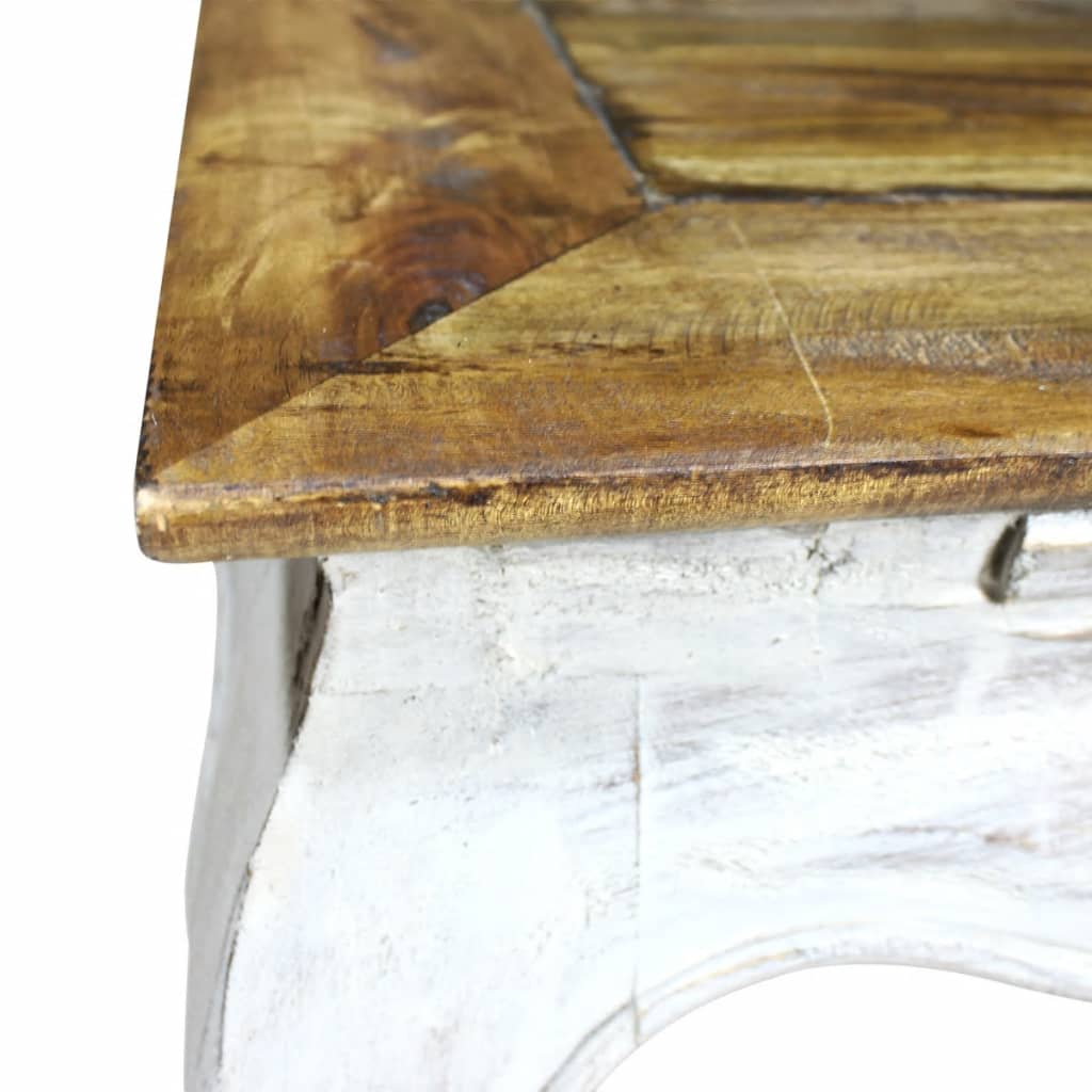 Side Table Solid Mahogany Wood 50X50X35 Cm