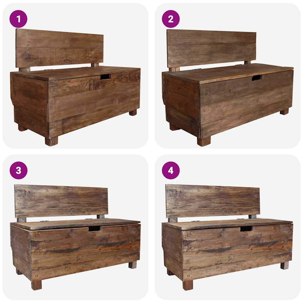 Bench Solid Mahogany Wood 86X40X60 Cm