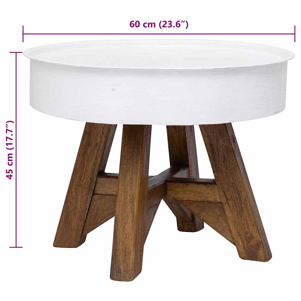 Coffee Table Solid Reclaimed Wood 60X45 Cm