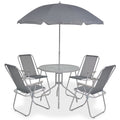 8 Piece Outdoor Dining Set Steel And Textilene