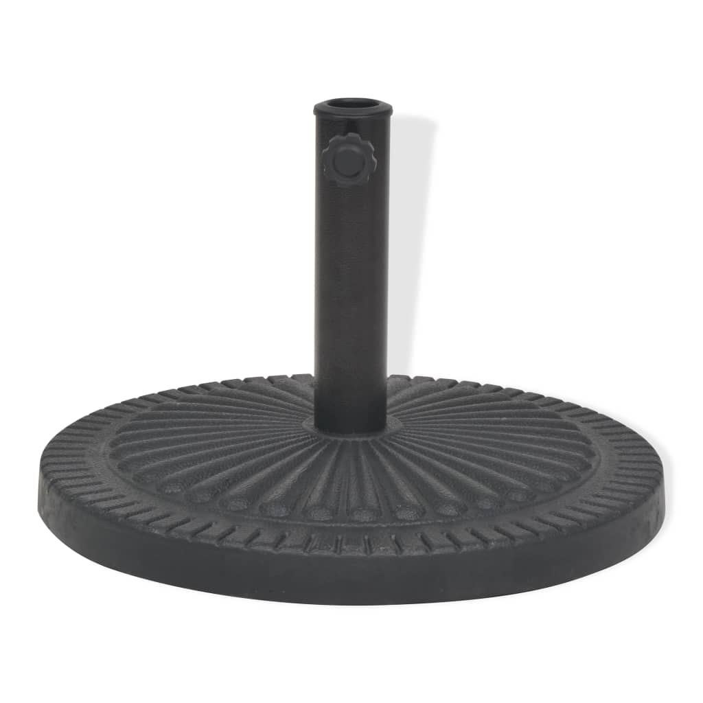 Outdoor Umbrella Bases Parasol Base Resin Round Black Resin + Steel 29 Kg Black