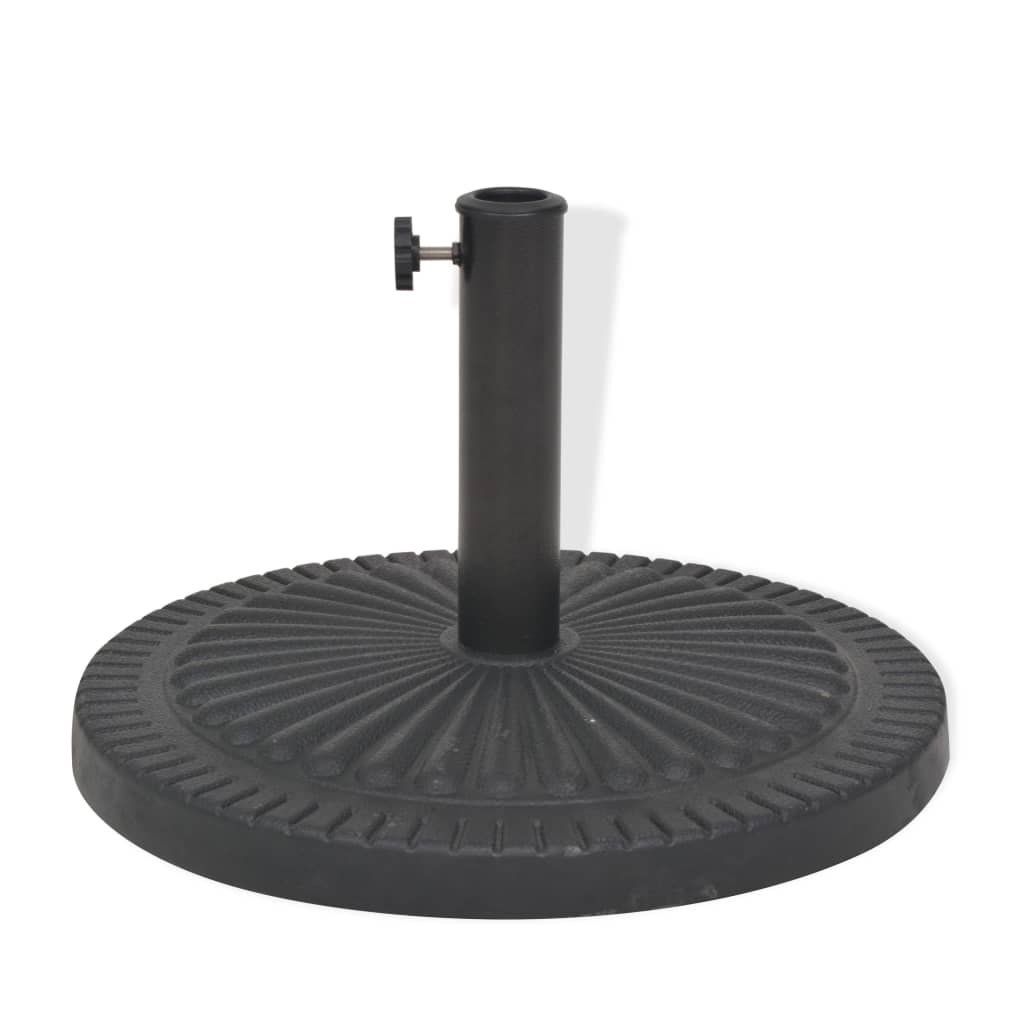 Outdoor Umbrella Bases Parasol Base Resin Round Black Resin + Steel 29 Kg Black