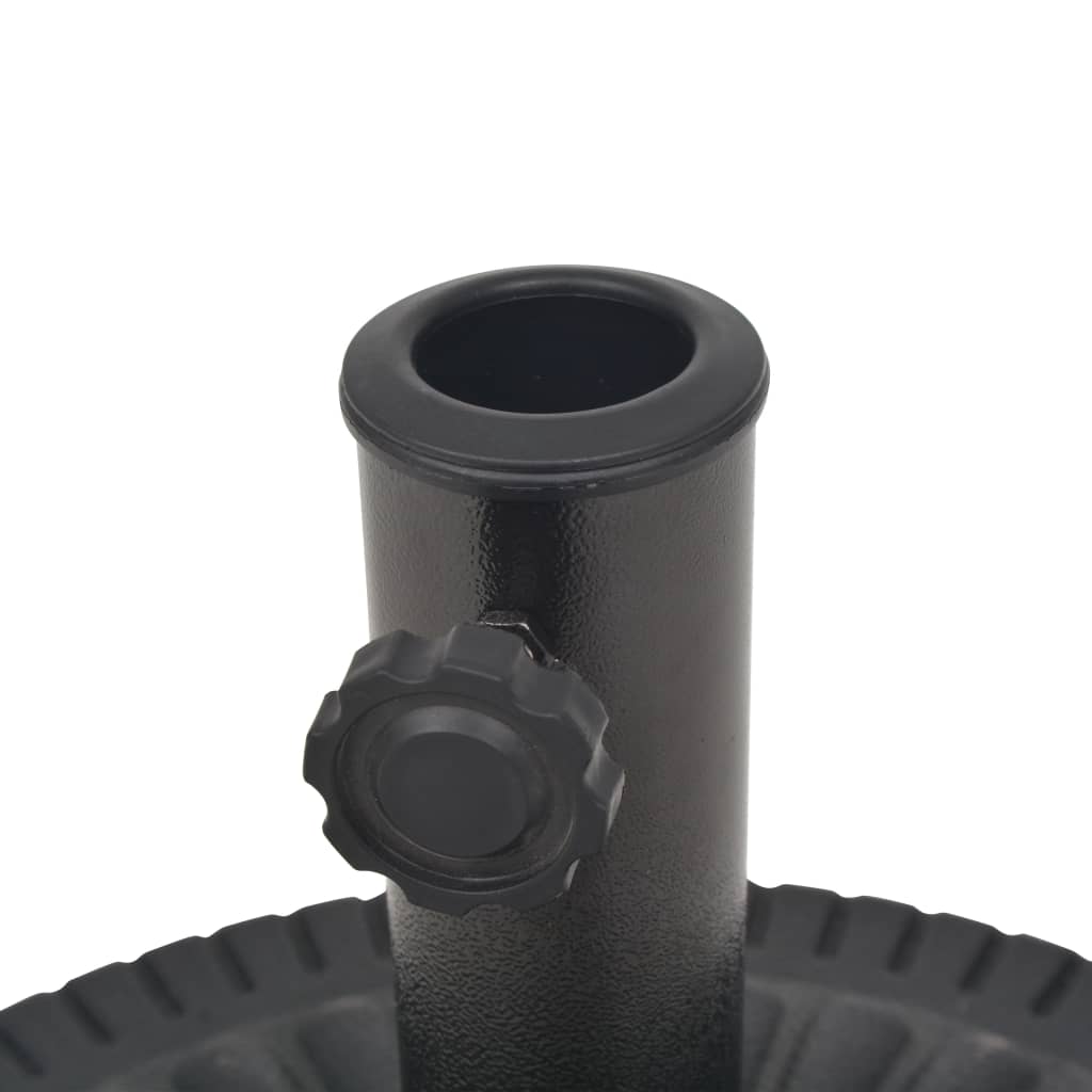 Outdoor Umbrella Bases Parasol Base Resin Round Black Resin + Steel 29 Kg Black