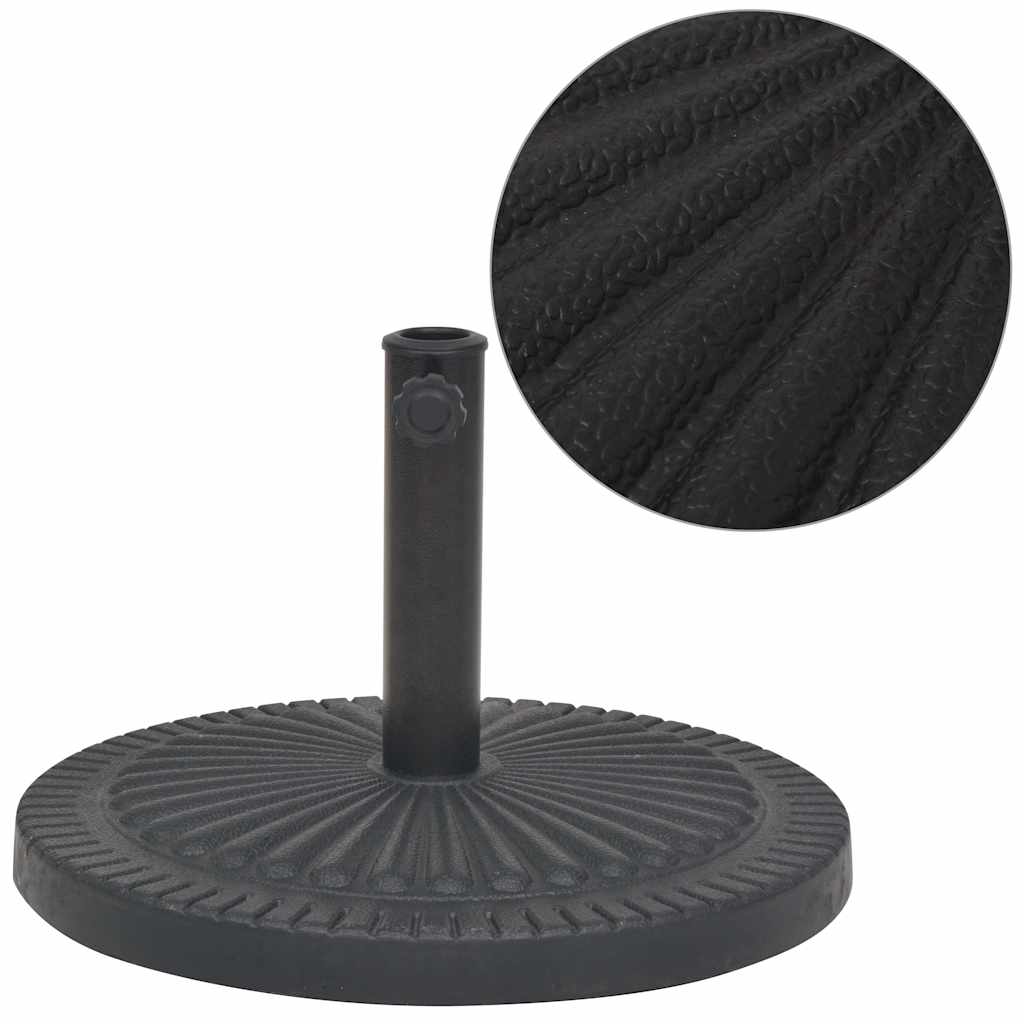 Outdoor Umbrella Bases Parasol Base Resin Round Black Resin + steel 29 kg