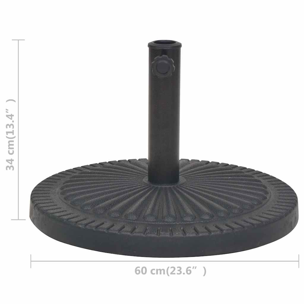 Outdoor Umbrella Bases Parasol Base Resin Round Black Resin + steel 29 kg