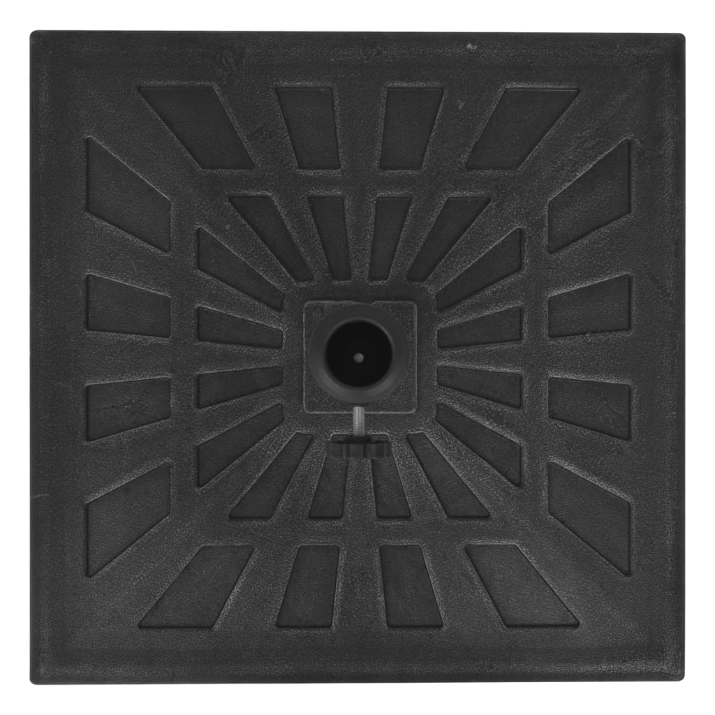 Outdoor Umbrella Bases Parasol Base Resin Square Black Resin + steel 12 kg 42.5