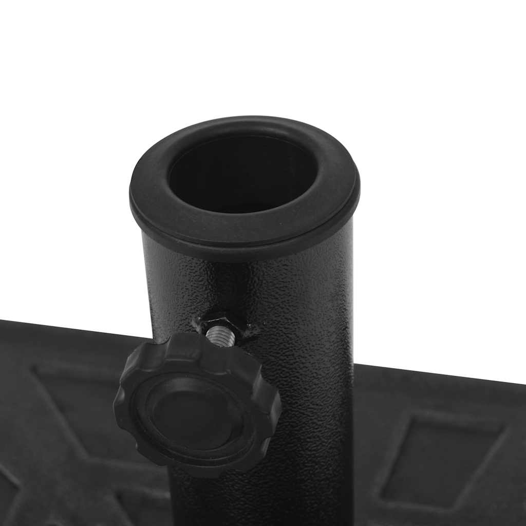 Outdoor Umbrella Bases Parasol Base Resin Square Black Resin + steel 12 kg 42.5
