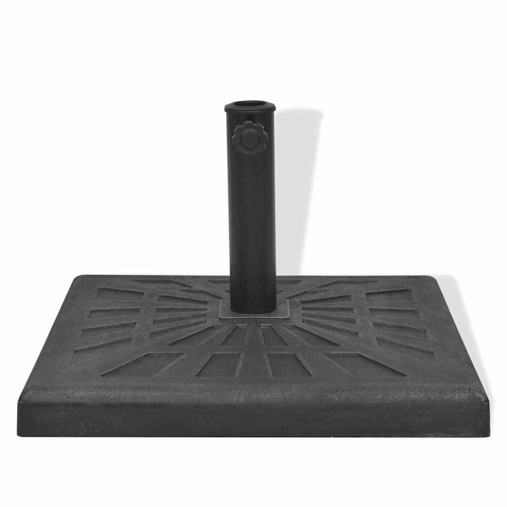 Outdoor Umbrella Bases Parasol Base Resin Square Black Resin + steel 12 kg 42.5