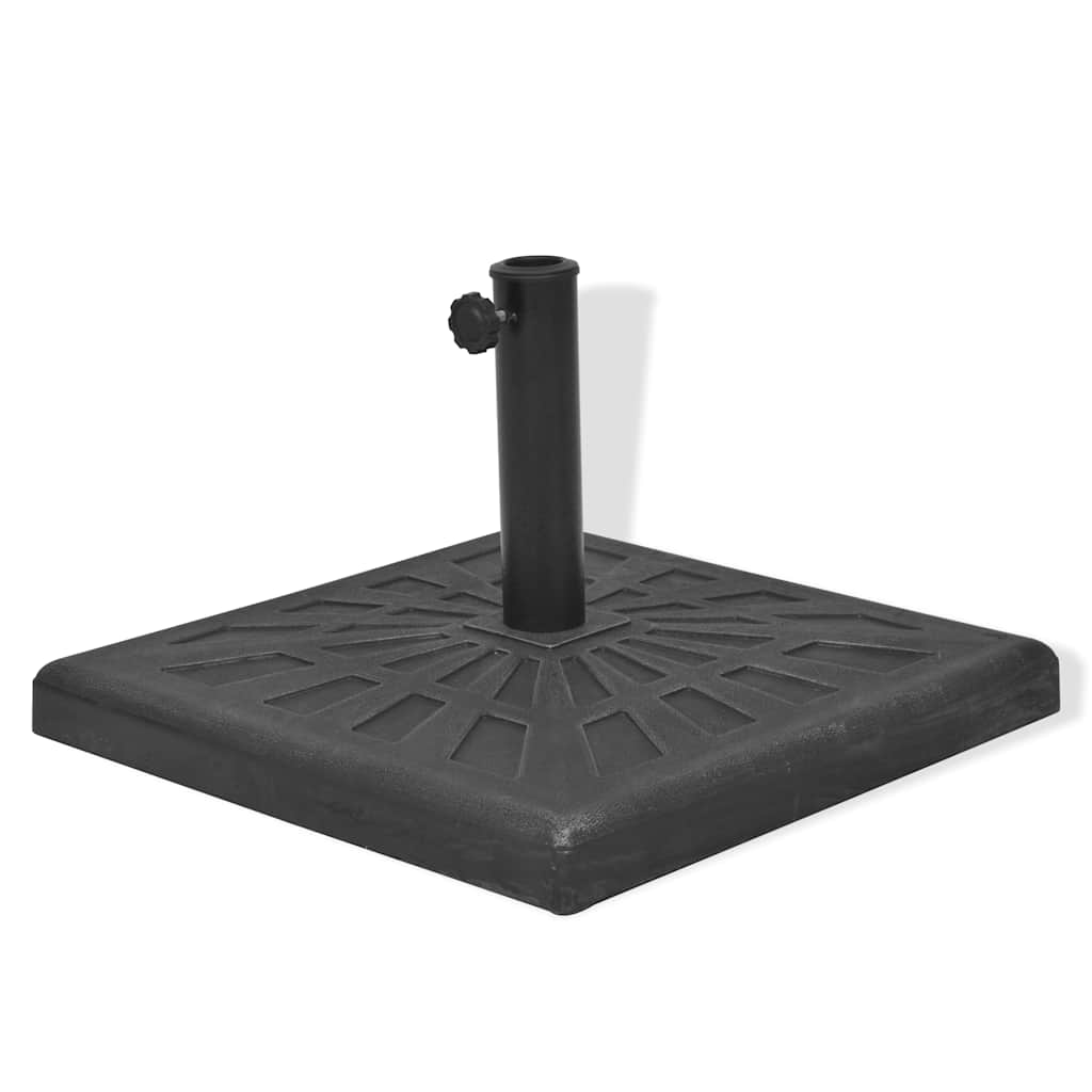 Outdoor Umbrella Bases Parasol Base Resin Square Black Resin + steel 12 kg 42.5