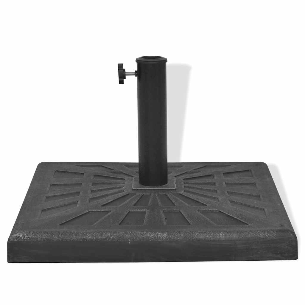 Outdoor Umbrella Bases Parasol Base Resin Square Black Resin + steel 12 kg 42.5