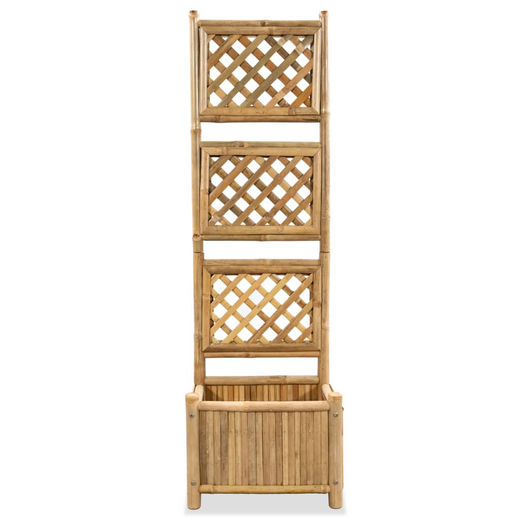 Garden Raised Bed With Trellis Bamboo