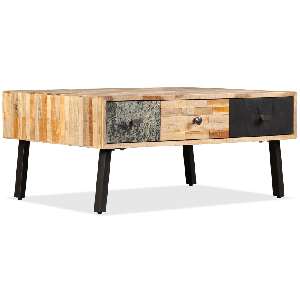 Coffee Table Solid Reclaimed Teak 90X65X40 Cm