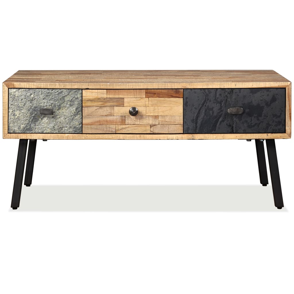 Coffee Table Solid Reclaimed Teak 90X65X40 Cm