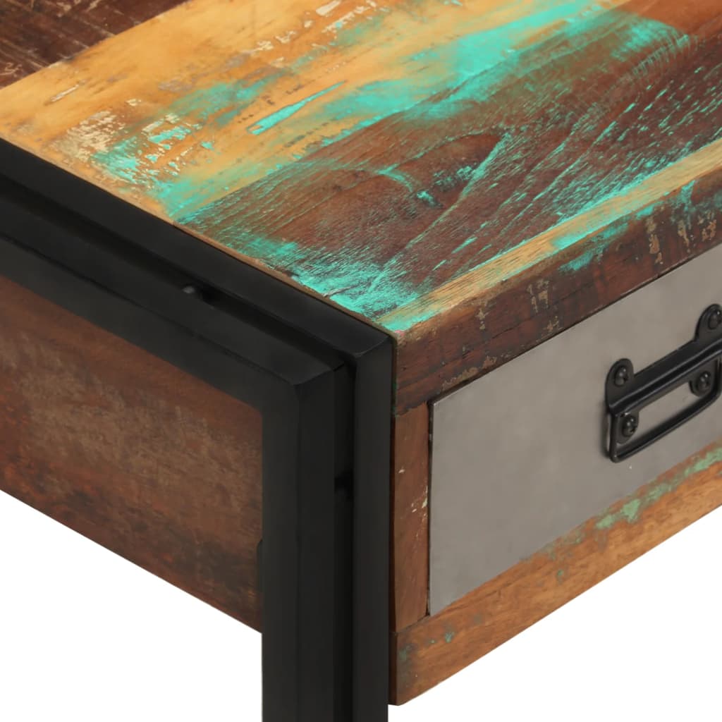Coffee Table 3 Drawers Solid Reclaimed Wood 100X50X35 Cm 100 cm