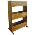 Planter 3 Tier Acacia Wooden Raised Garden Herb Flower Bed Brown 70 cm