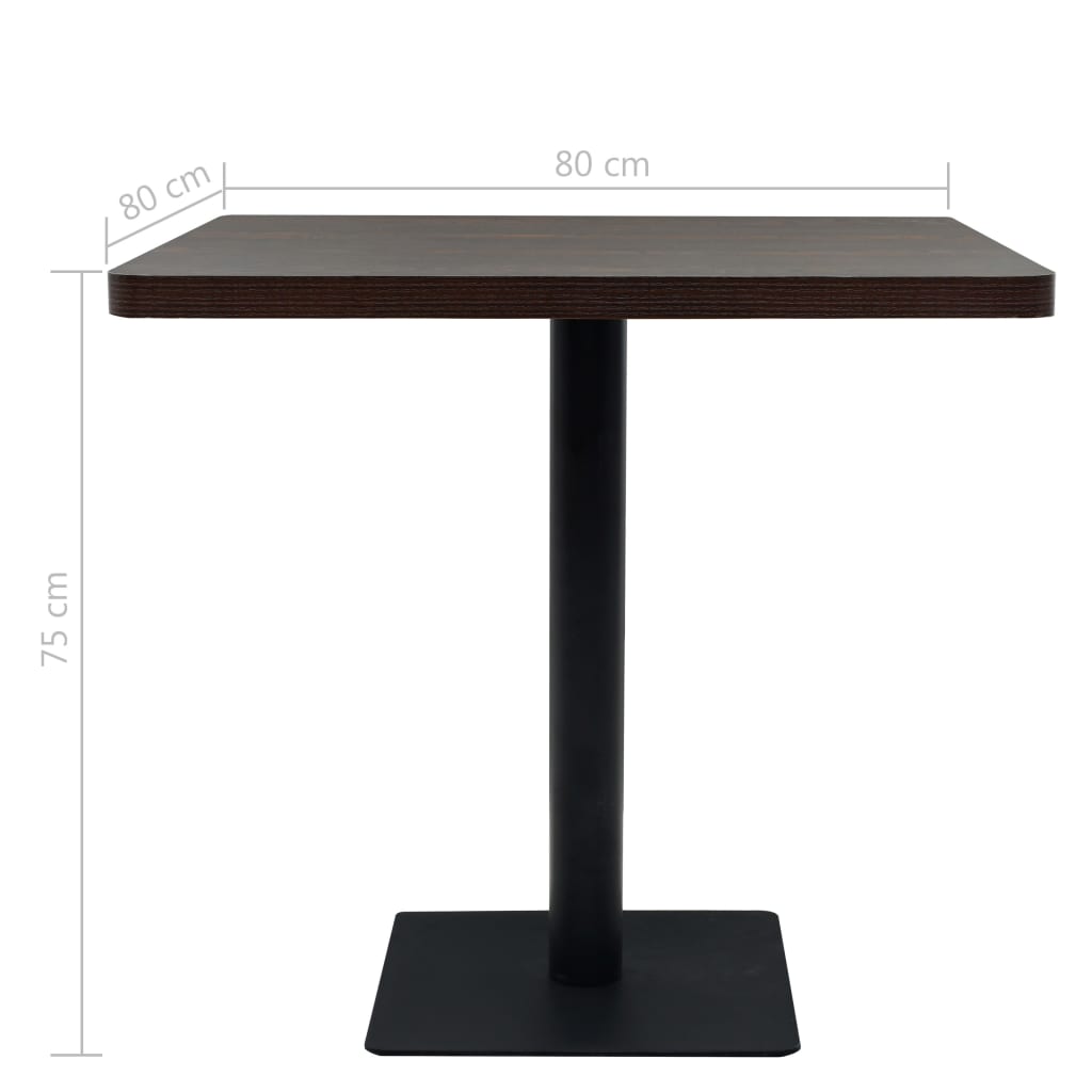 Bistro Table Mdf And Steel Square