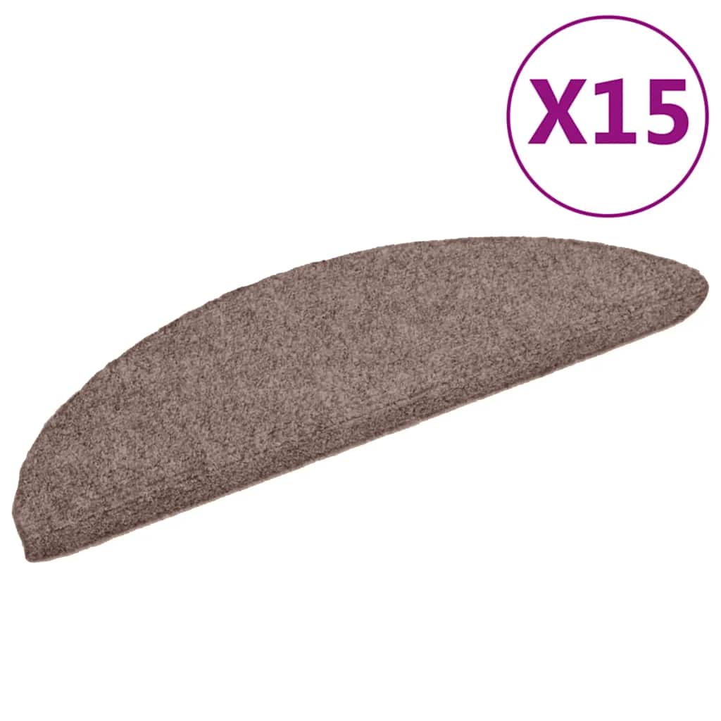 Stair Treads Mat Set Of 15 Cream Polypropylene Standard