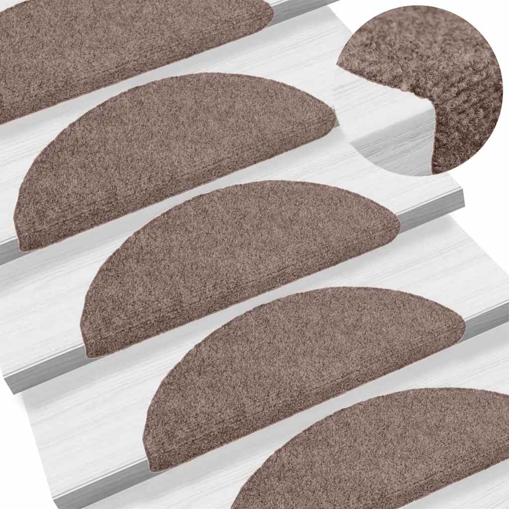 Stair Treads Mat Set Of 15 Cream Polypropylene Standard