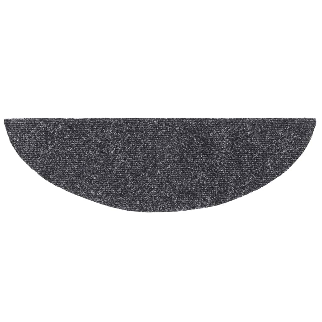 Stair Mats Self-Adhesive 15 Pcs Half Round