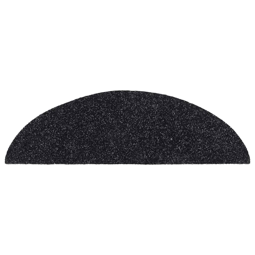 Stair Mats Self-Adhesive 15 Pcs Half Round